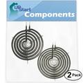 2-Pack Replacement for General Electric JXDC430R2BL 8 inch 6 Turns & 6 inch 5 Turns Surface Burner Elements - Compatible with General Electric WB30M1 & WB30M2 Heating Element for Range