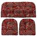 RSH DÃ©cor Indoor Outdoor 3 Piece Tufted Wicker Cushion Set Large Eastman Berry Red Paisley