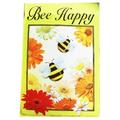 Happy Bee Lawn Flag by Garden Accents (12 x 18 Inch) - Busy Bee Fabric Sign