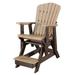 OS Home and Office Furniture Resin Fan Back Balcony Glider in Cedar/Tudor Brown