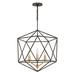 Modern Farmhouse Three Light Chandelier-Metallic Matte Bronze Finish Bailey Street Home 81-Bel-2332973