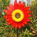 Novobey Sunflower Windmill Colorful Sunflower Wind Spinner Solar Outdoor Lawn Windmill Decoration Waterproof Free Spinning Suitable for Decorating in Garden Lawn Yard Aisle