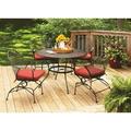 Better Homes & Gardens Clayton Court Outdoor Metal 5-Piece Dining Set Red Box2 1 Dining Table