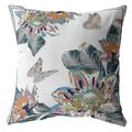 HomeRoots 412403 20 in. Butterfly Indoor & Outdoor Throw Pillow Pink & White