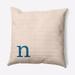 Simply Daisy 16 x 16 Modern Monogram Indoor/Outdoor Polyester Throw Pillow Autumn Blue