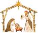 Bagilaanoe Easter Decoration Outdoor Nativity Scene Holy Family with Lights Christmas Holiday Yard Lawn Garden Patio Decor