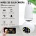 Wmkox8yii 360Â° Panoramic 1080P IP Security E27 Bulb Camera Night Vision Motion Auto Tracking Camera Wi-Fi IR Night Smart Home Wireless Camera