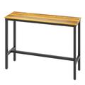 Yoneston 39.4 Bar Table Pub Table Counter Height Dining Table Bistro Cafe Table for Kitchen Living Room Teak