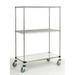 21 Deep x 42 Wide x 69 High 1200 lb Capacity Mobile Unit with 2 Wire Shelves and 1 Solid Shelf