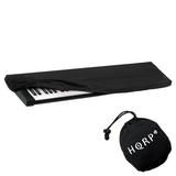 HQRP Elastic Dust Cover w/ Bag (Black) for Yamaha DGX-650 / DGX650 / DGX-650B / DGX650B Electronic Keyboard Digital Piano