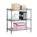 UBesGoo 3 Tier Wire Shelving with Adjustable Shelves and Leveling Feet - Black