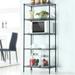 Veryke 5-Tier Storage Rack Storage Racks and Shelving Adjustable 5-Shelf Shelving Storage Unit Metal Organizer Wire Rack for Household Hotel Restaurant Black