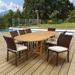 International Home Amazonia Teak 9 Piece Extendable Patio Dining Set