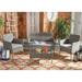 SAFAVIEH Outdoor Collection Abdul 4-Piece Patio Set Grey/Grey