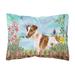 Smooth Fox Terrier Spring Canvas Fabric Decorative Pillow