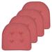 U-Shaped Memory Foam Chair Pads 4 Pack Peach