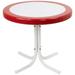 22 Outdoor Retro Tulip Side Table Red and White