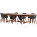 International Home Miami Corp Amazonia 9-Piece Resin Patio Dining Set in Black