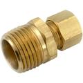 Anderson Metals 750068-0808 Lead Free Connector Brass 1/2 CMP x 1/2 MPT Each