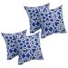 Blazing Needles 17 in. Square Polyester Outdoor Throw Pillows Greystone Marine - Set of 4