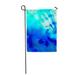 SIDONKU Blue Abstract in Turquoise and Silver Tones Reminiscent Feeling Garden Flag Decorative Flag House Banner 28x40 inch