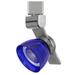 12W Integrated LED Track Fixture with Polycarbonate Head Silver and Blue- Saltoro Sherpi