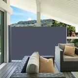 Zimtown 71 x 118 Retractable Side Awning Wind Screen Privacy Gray