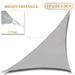 Sunshades Depot 11 x 24 x 26.4 Sun Shade Sail Right Triangle Permeable Canopy Light Gray Custom Size Available Commercial Standard