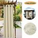 LiveGo Blackout Outdoor Patio Curtains - Weatherproof Sun Blocking UV and Fade Resistant Cabana Grommet Top Curtains for Gazebo Front Porch Pergola Yard 52*108 in 1 Panel Beige