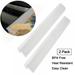 Silicone Stove Gap Covers (2 Pack) Heat Resistant Oven Gap Filler Seals Gaps Between Stovetop and Counter Easy to Clean (21 Inches White)