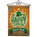 Good Luck St. Patrick S Day Garden Flag Set St Patrick 13 X18.5 Double-Sided Yard Banner