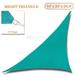 Sunshades Depot 14 x 20 x 24.4 Sun Shade Sail Right Triangle Permeable Canopy Turquoise Green Custom Size Available Commercial Standard