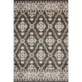 Ox Bay Rustic Floral Woven Indoor/Outdoor Border Area Rug Brown 7 ft. 9 in. x 9 ft. 9 in.