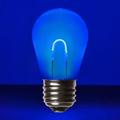 Wintergreen Lighting Shatterproof FlexFilament LED S14 Blue String Light Bulbs 5-Pack E26 Base