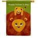 Angeleno Heritage Fathers Day Lion Family Father 28 x 40 in. Double-Sided Decorative Vertical House Flags for Decoration Banner Garden Yard Gift