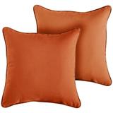 Sawyer Sunbrella Canvas Rust Indoor/ Outdoor 20 inch Corded Pillow Set