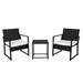 iTopRoad 3 PCS Patio Rattan Conversation Chair Set