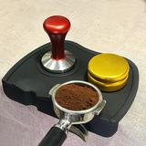 Ludlz Coffee Tamper Barista Espresso Tamper Base Coffee Bean Press Coffee Tamper Mat Anti-Slip Portable Silicone Espresso Latte Art Barista Coffee Mat for Kitchen