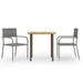 vidaXL Patio Dining Set Dining Table and Chairs Furniture Set Poly Rattan