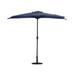 BAYSHORE 9 Ft Half Umbrella with Resin Concrete Base Included for Oudoor Patio Navy Blue