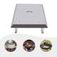 Anqidi Fire Pit Heat Deflector 25 x25 x12 Silver Stainless Steel Burner Square Cover w/Foldable Legs & Carrying Handle