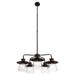 Globe Electric Nate 5-Light Oil Rubbed Bronze Chandelier with Clear Glass Shades 60471