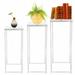 OUKANING 3Pcs Plant Pot Stand Holder Home Garden Decor Flower Display Metal Plant Stands