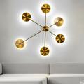 Modern Brass 6 Lights Wall Sconce - Contemporary Sputnik LED Wall Lamp Decor Modern Brass 6 Arm Sputnik Light Wall Sconce Fixture Golden Wall Lamp Art Decor Modern LED Sputnik Wall Light