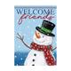 Collections Etc Carson Home Accents Welcome Snowman DuraSoft Garden Flag 12-inch Width Fabric