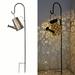 Eummy Solar Kettle Lamp Outdoor Hanging Watering Can Light IP64 Waterproof Garden Light Watering Can Sprinkler Fairy Light for Patio Courtyard Party Decoration