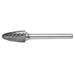 Radnor SF-12DC 1/8 X 1/2 Radius Tree Shape Double Cut Carbide Burr (10 Pack)