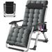 NAIZEA Zero Gravity Chair Outdoor Lawn Folding Lounge Chairs Sturdy Adjustable Reclining Patio Chairs with Removable Cushion Headrest & Tray