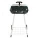 Expert Grill 17.5 Square Steel Charcoal Grill with Wheels Black