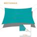 Sunshades Depot 9 x 20 Sun Shade Sail Rectangle Permeable Canopy Turquoise Light Green Custom Size Available Commercial Standard